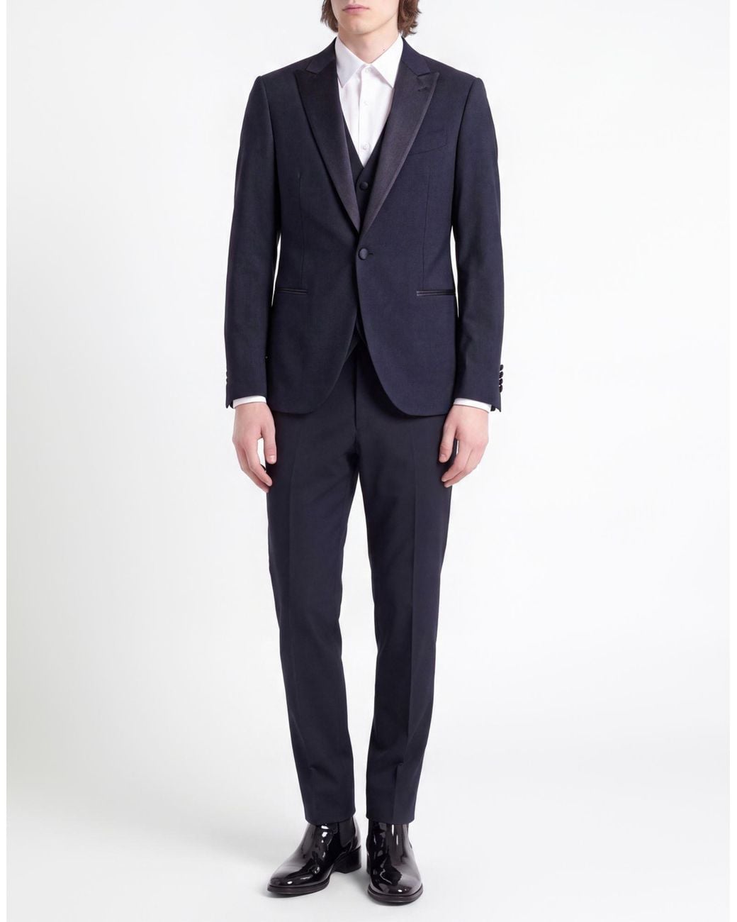 Lardini Blue Suit Wool, Elastane for men