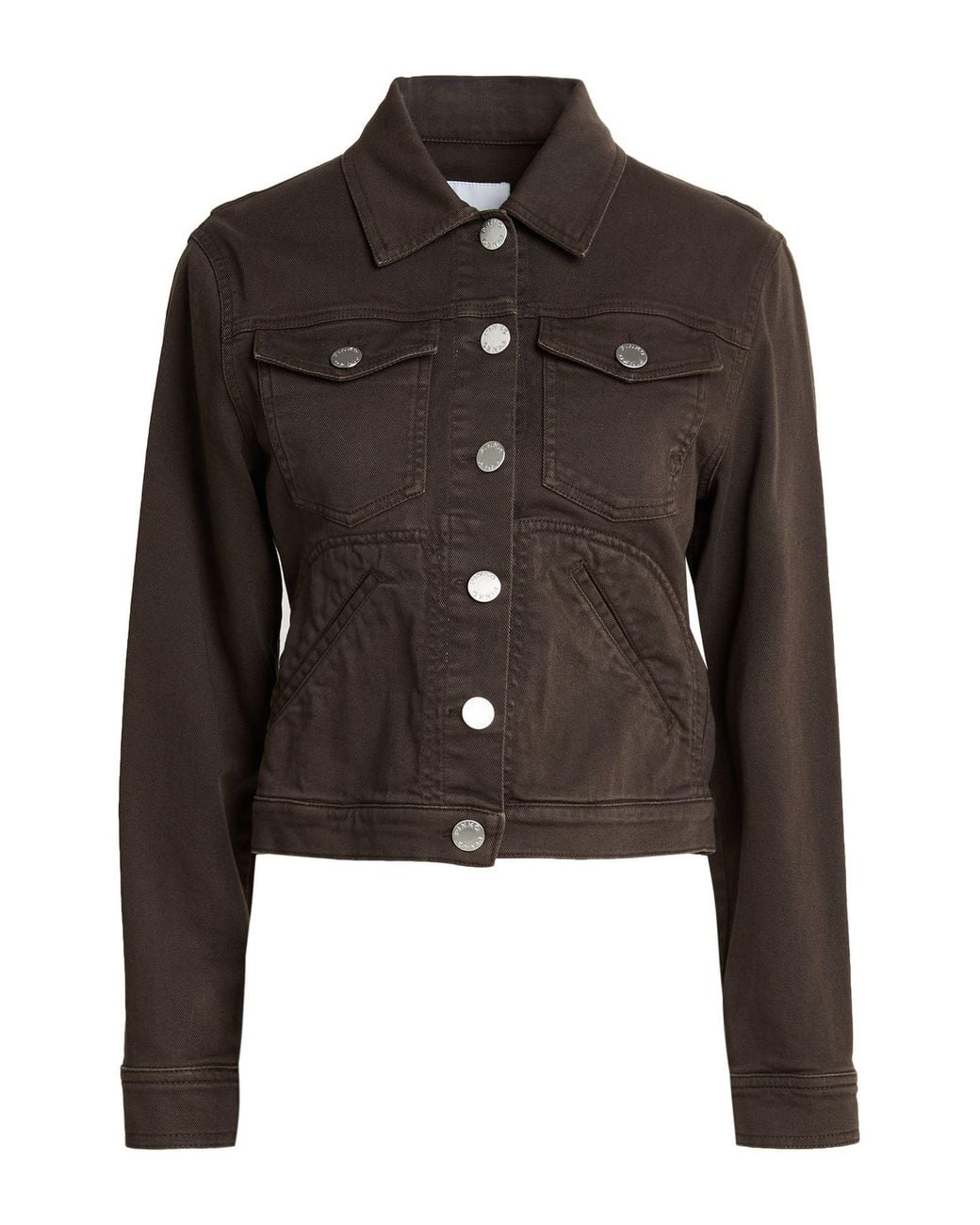 Pinko Black Denim Outerwear Cotton, Elastane