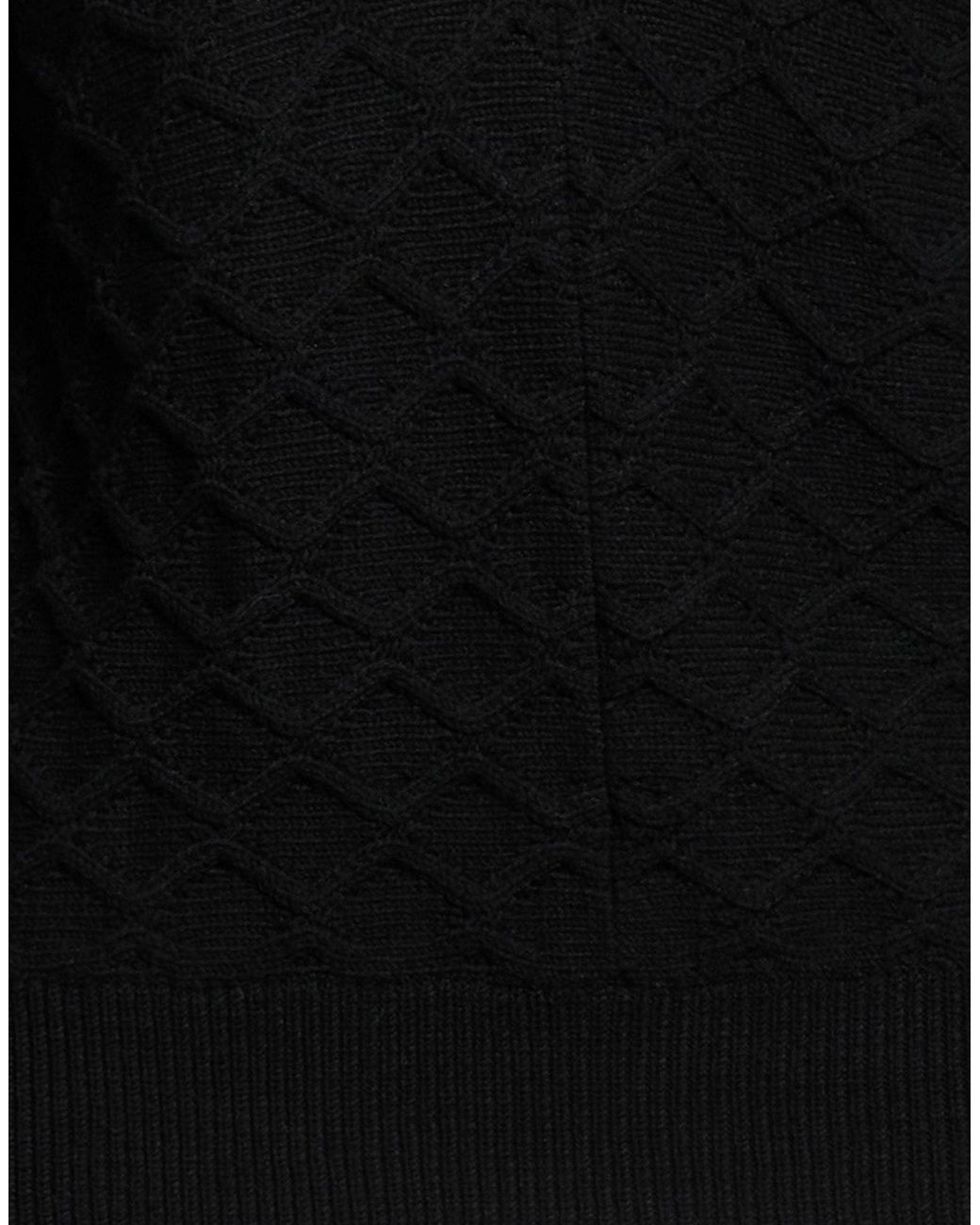 Soallure Black Sweater Viscose, Polyester