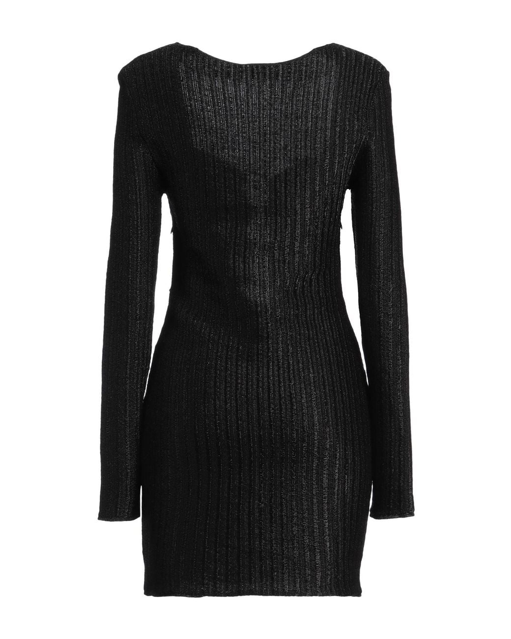 Tom Ford Black Mini Dress Cotton, Virgin Wool, Polyester