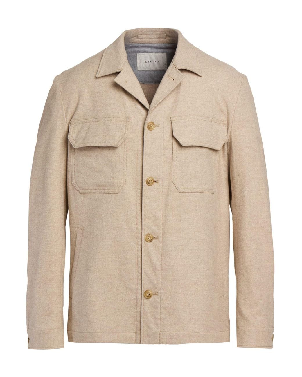 L.b.m. 1911 Natural Jacket Cotton, Elastane for men