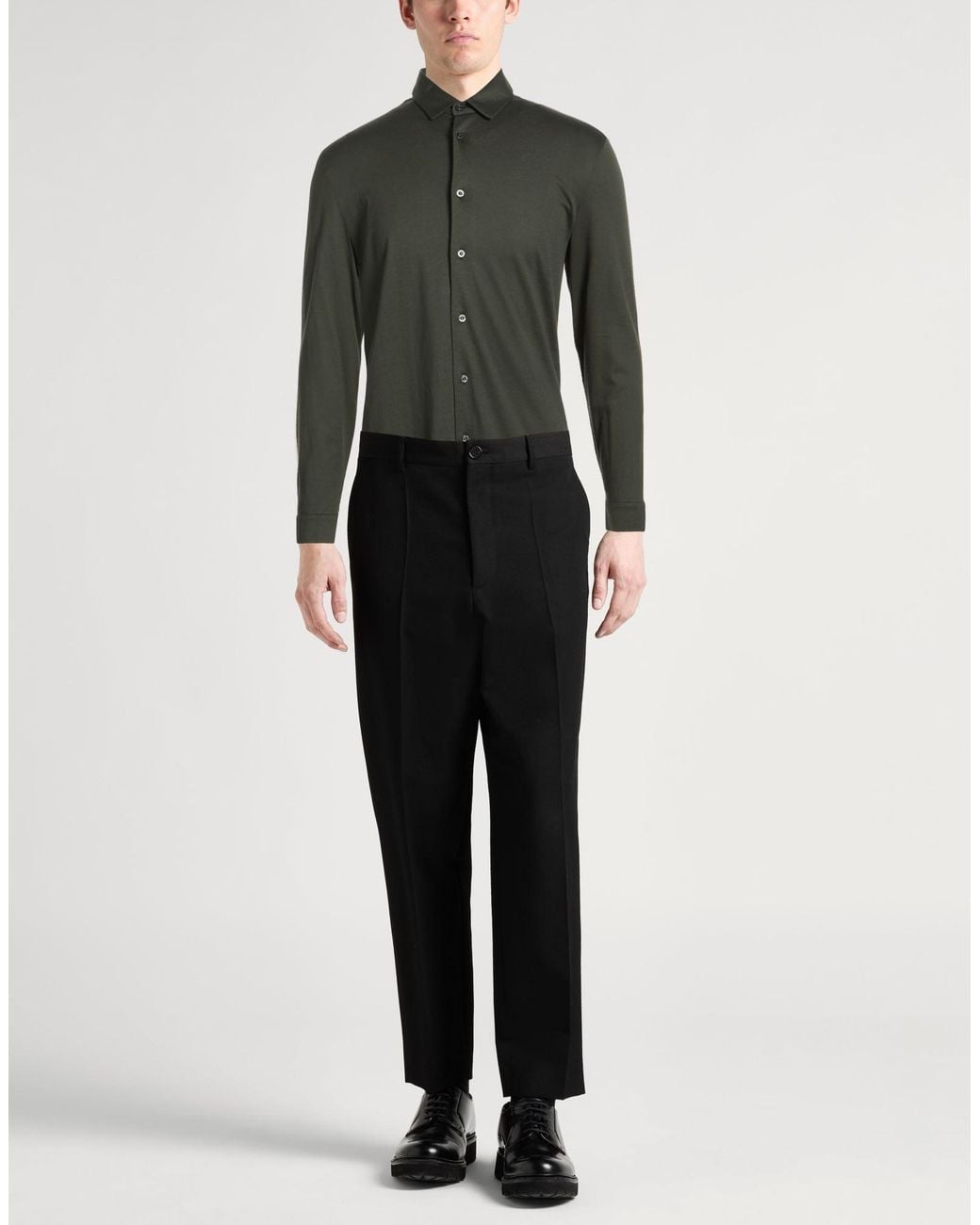 Camisa Moorer de hombre de color Green