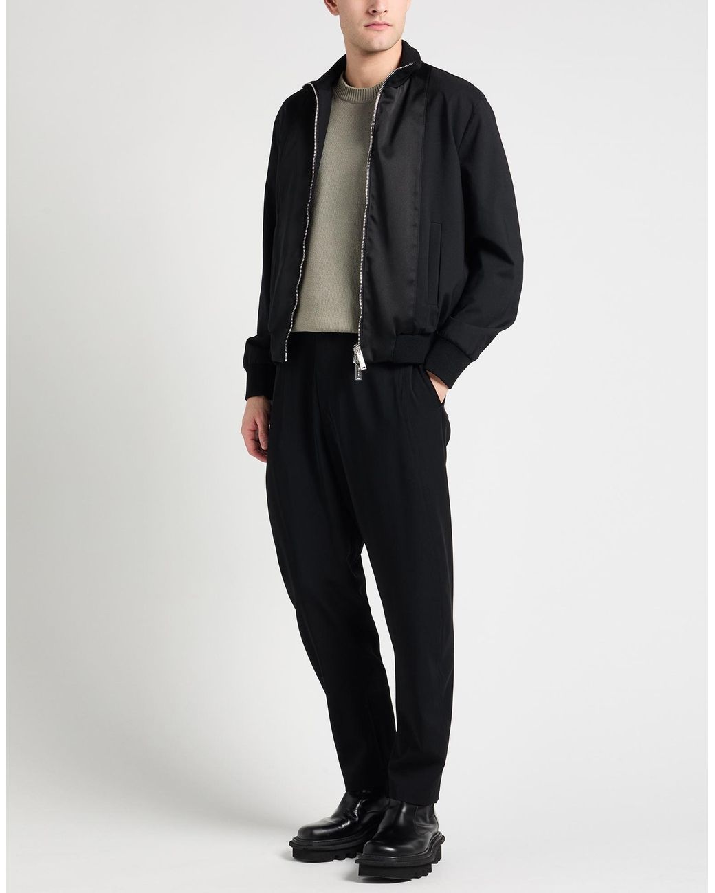 DSquared² Black Jacket Virgin Wool, Elastane, Polyester, Polyamide for men