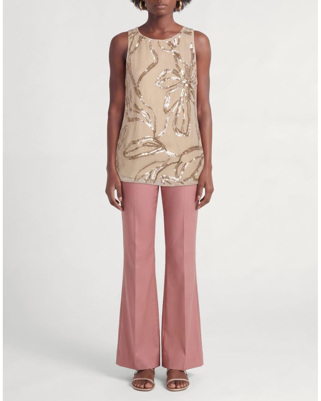 Brunello Cucinelli Natural Top Silk, Polyester, Acetate