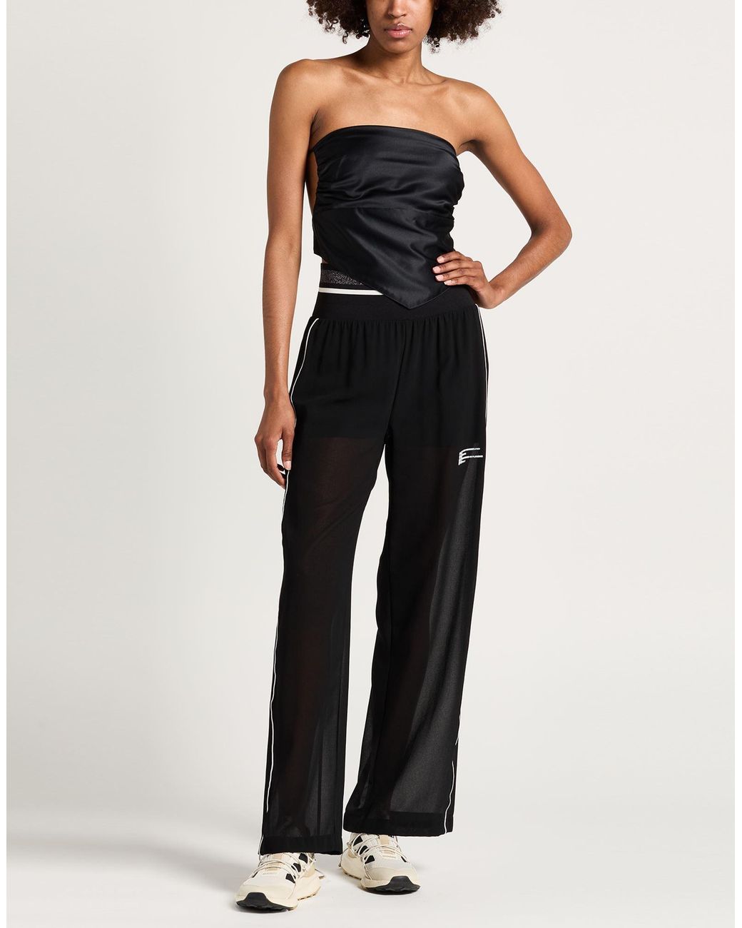 Patrizia Pepe Black Pants Polyester, Polyamide, Elastane, Cotton, Viscose