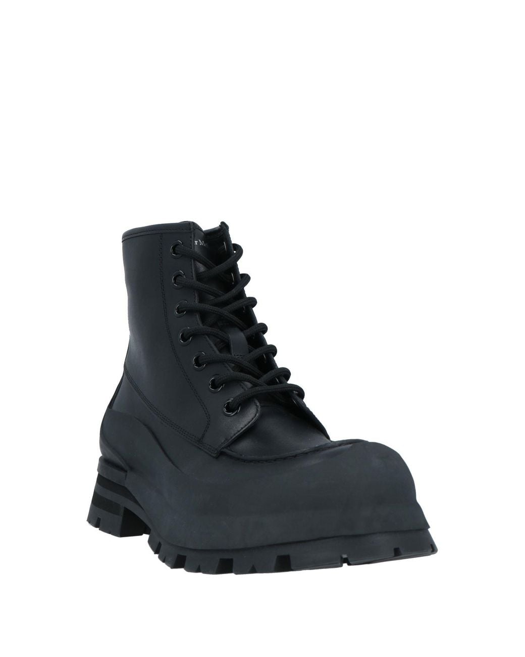 McQueen Black Ankle Boots for men