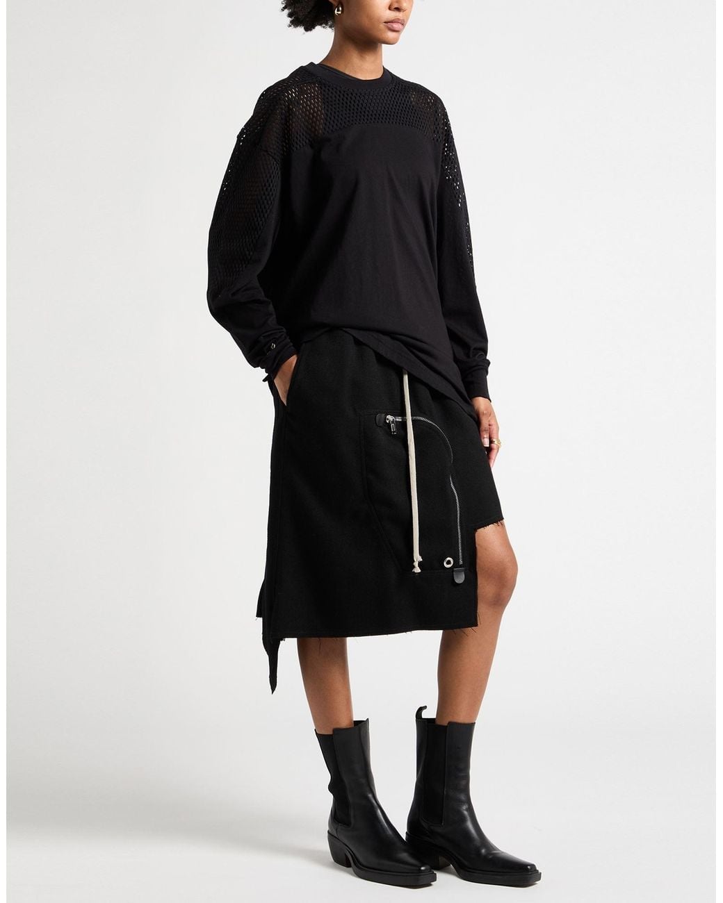 Rick Owens X Champion Black T-Shirt Cotton