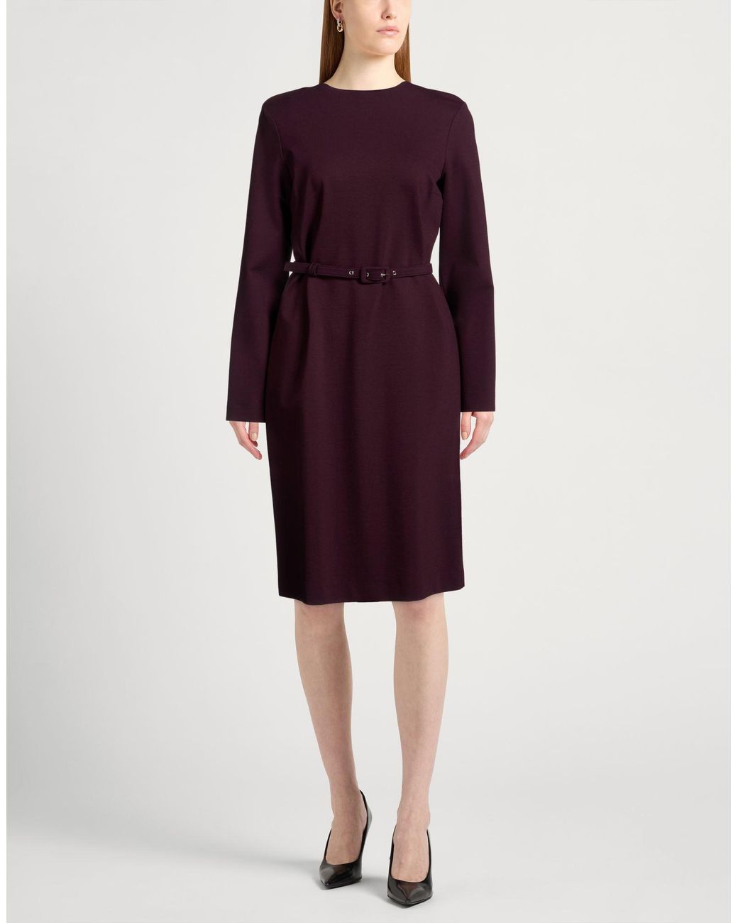 Liviana Conti Purple Midi Dress Viscose, Polyamide, Elastane