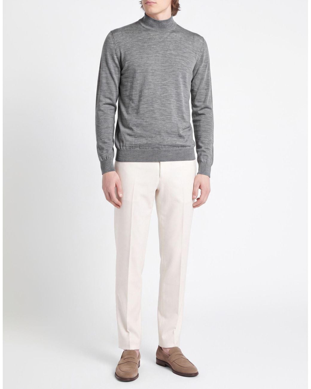 Kiton Gray Turtleneck Wool for men