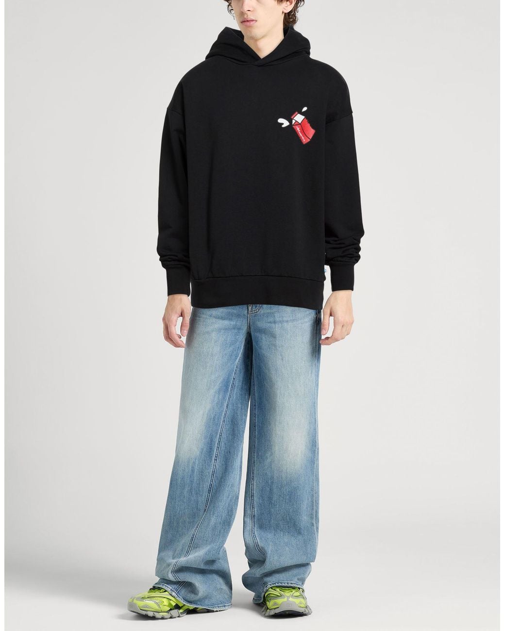 INBETWEENERS Black Sweatshirt Cotton, Polyester for men