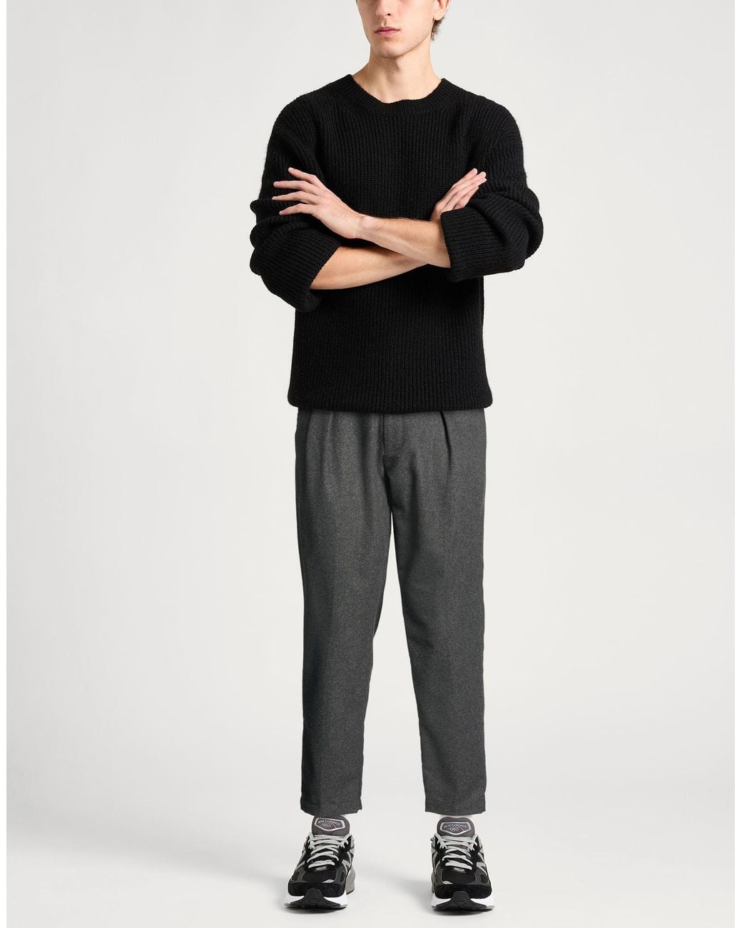 Imperial Gray Pants Polyester, Viscose, Wool for men