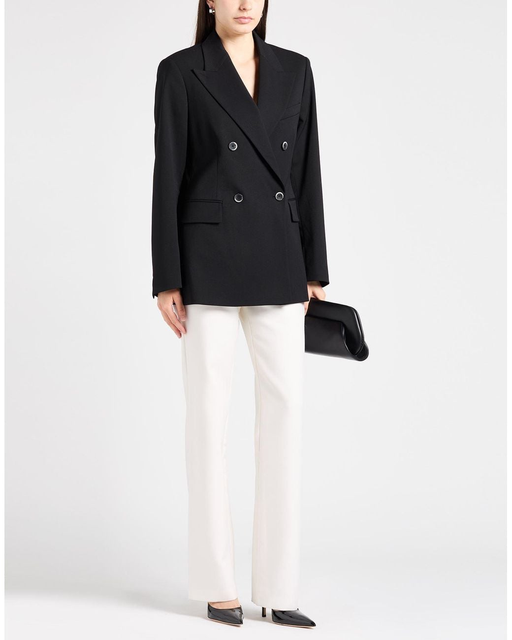 Eleventy Black Blazer Wool, Elastane