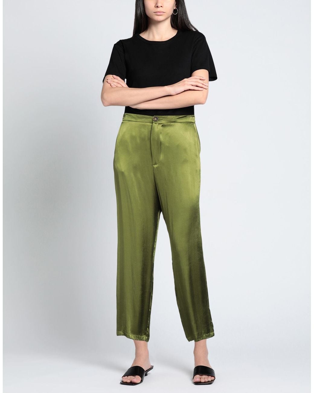 SOLOTRE Green Pants Viscose