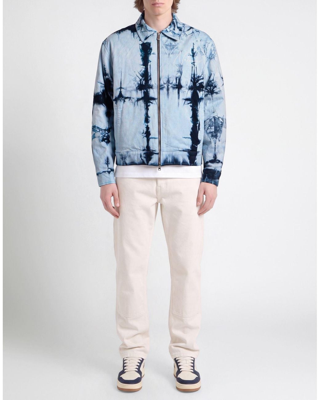 NAHMIAS Blue Jacket Cotton, Elastane for men