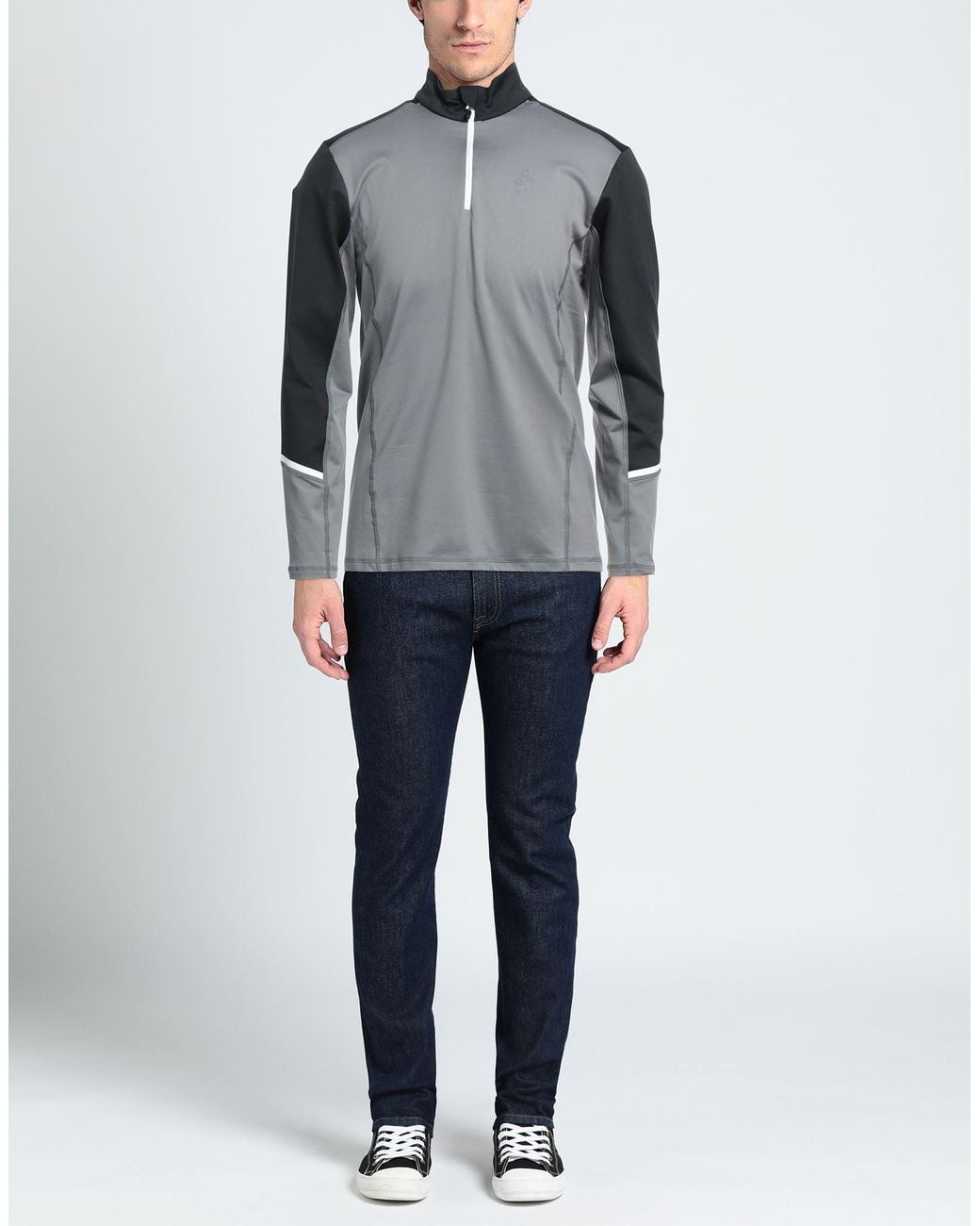 Odlo Gray Sweatshirt Polyester, Elastane for men