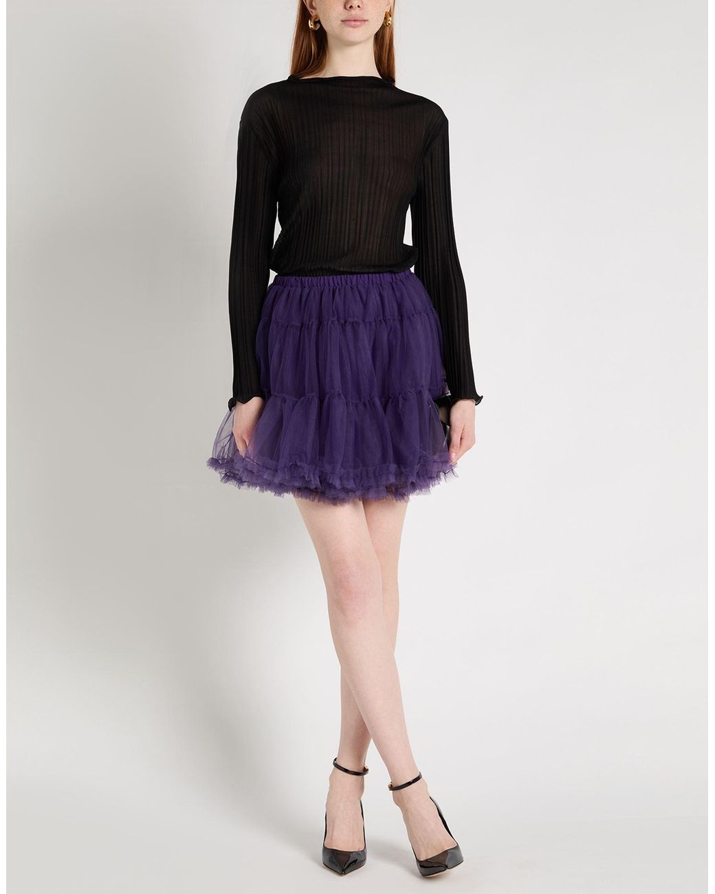 Twinset Purple Mini Skirt