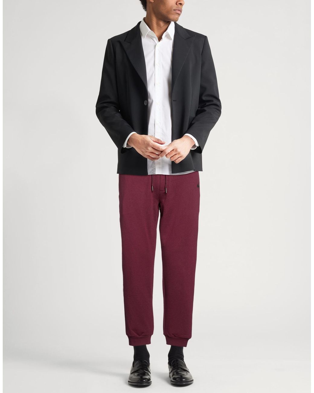 La Martina Red Pants Cotton for men