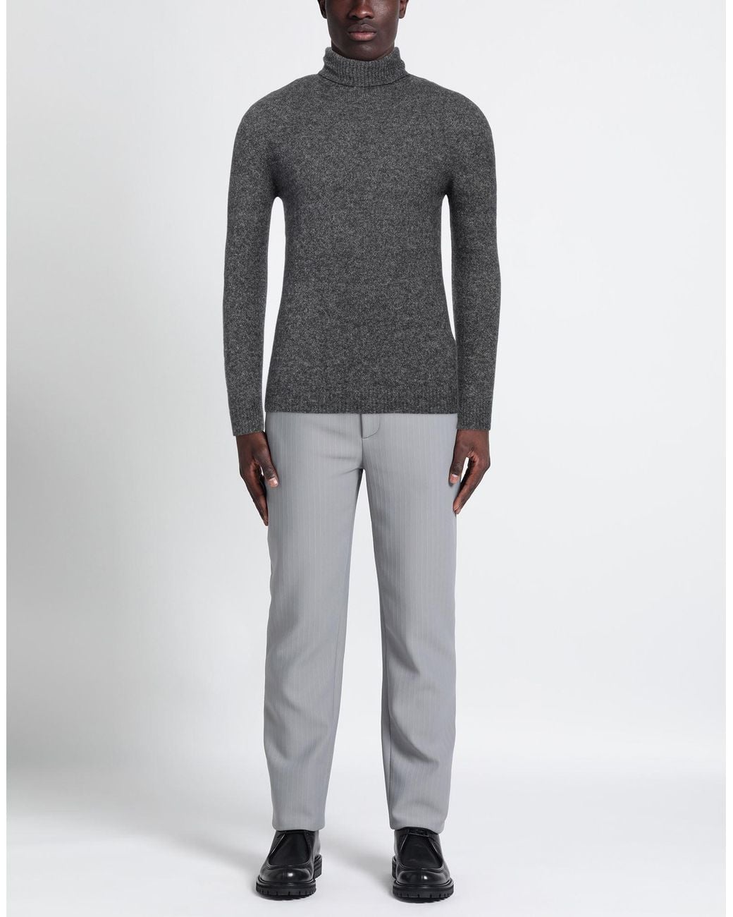 Alpha Studio Gray Turtleneck for men