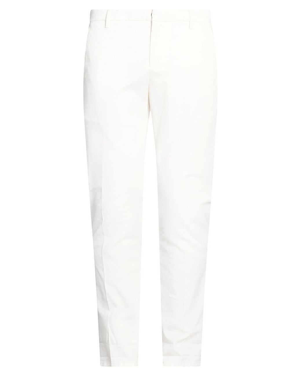 Dondup White Pants Cotton, Elastane for men