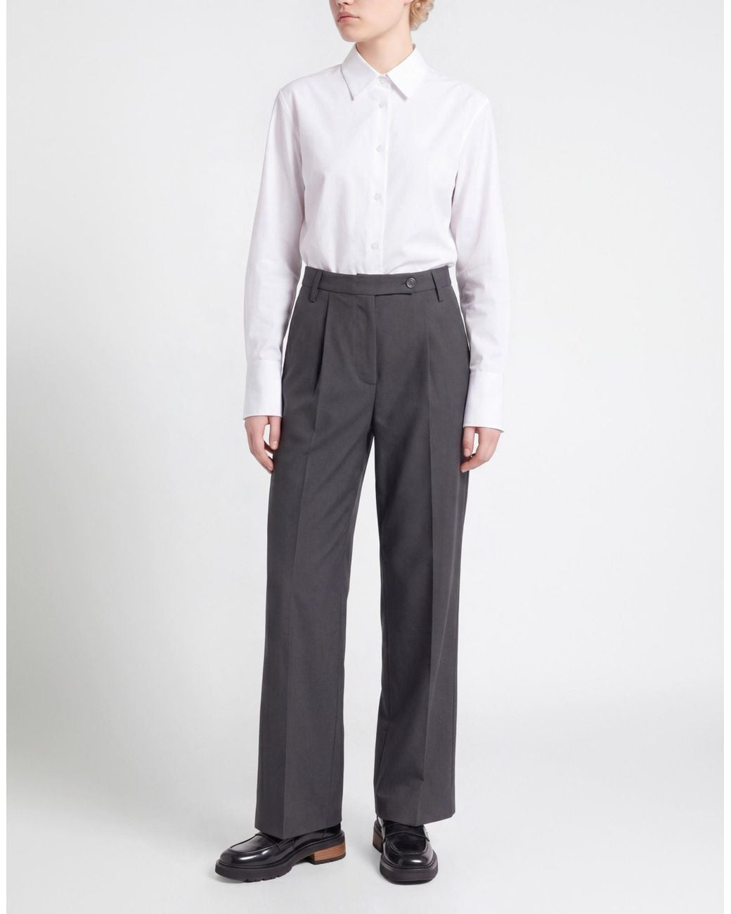 Department 5 Gray Pants Polyester, Virgin Wool, Elastane