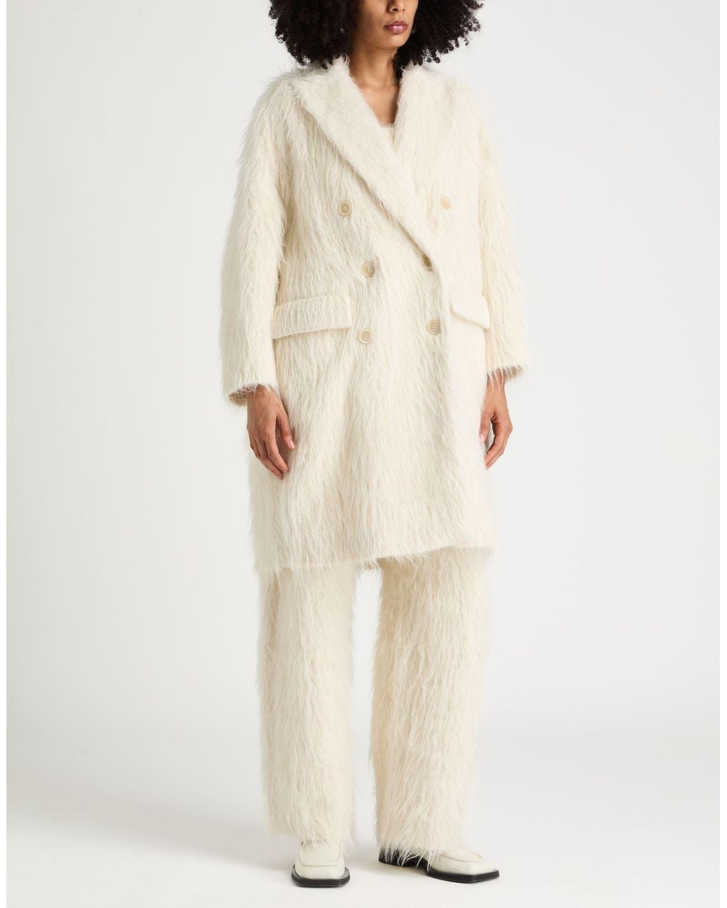 Brunello Cucinelli Natural Coat Alpaca Wool, Polyester