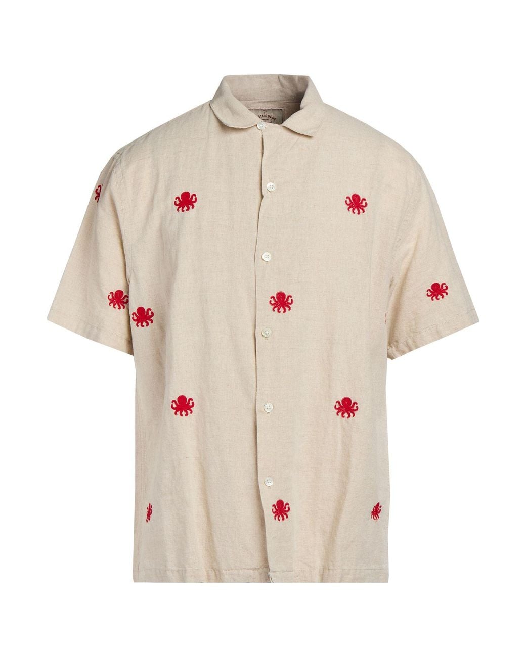 Portuguese Flannel Natural Shirt Linen, Cotton for men