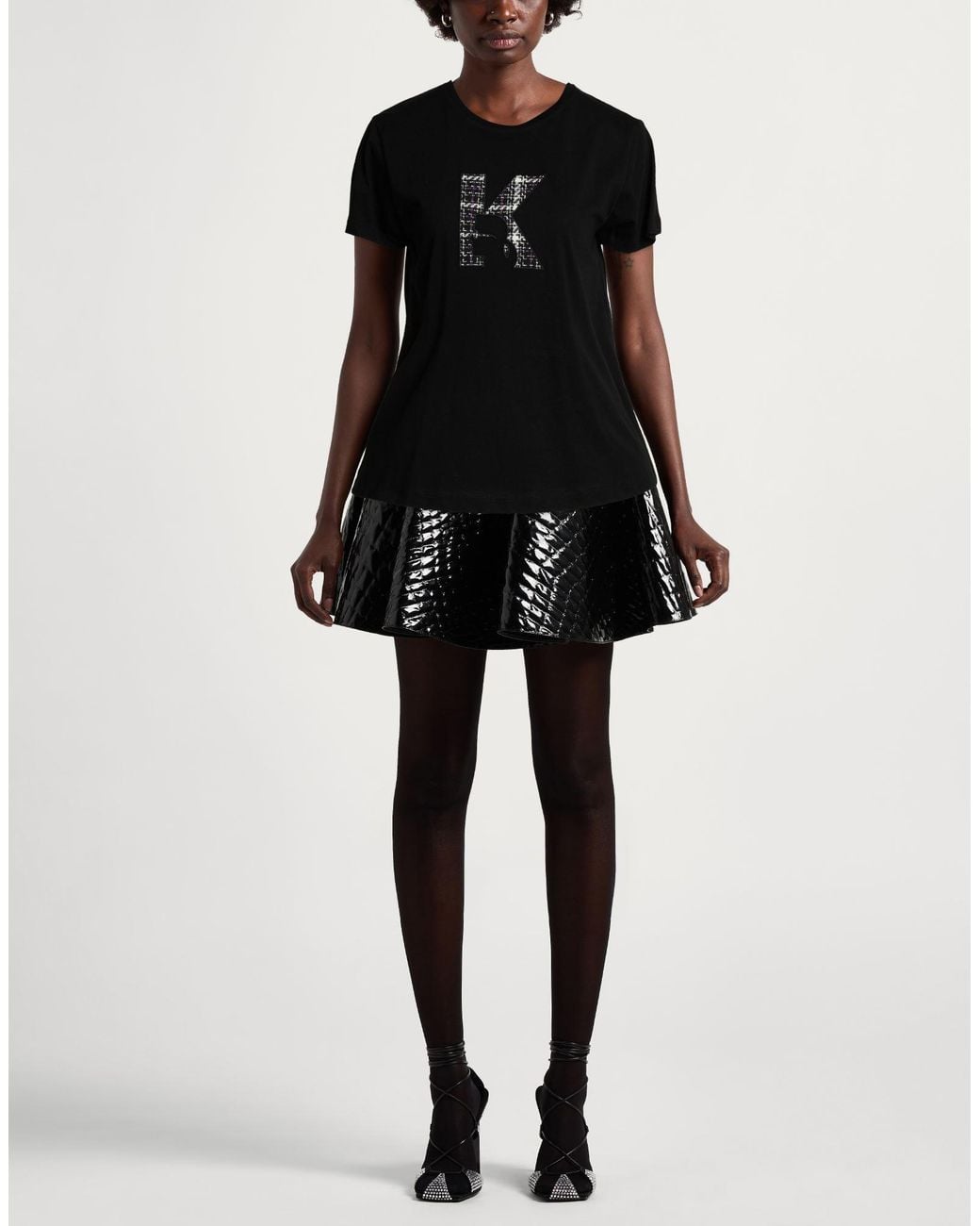 Karl Lagerfeld Black T-Shirt Organic Cotton