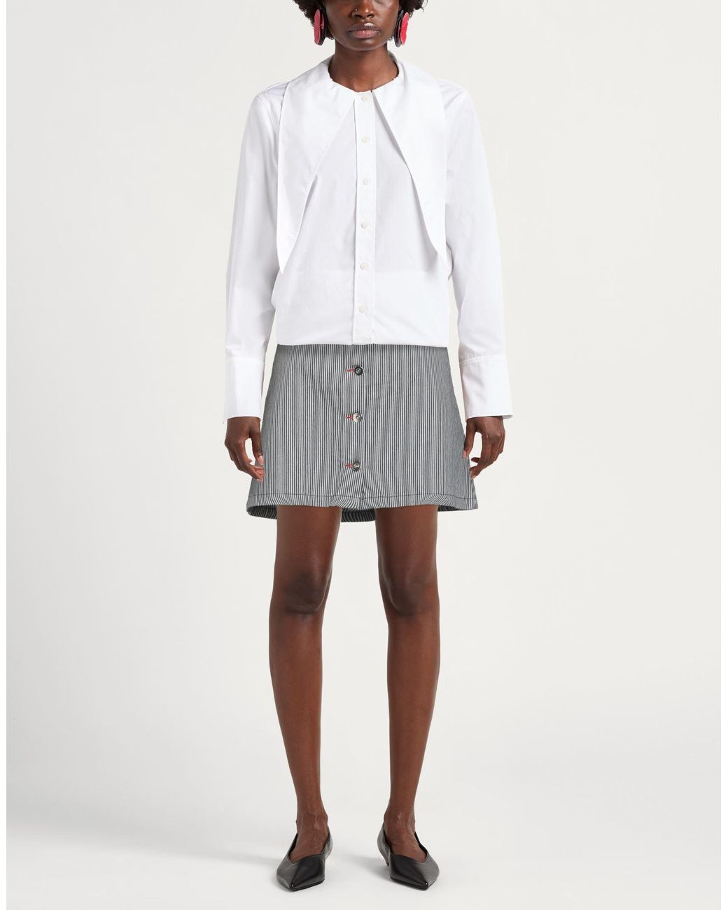 Maison Kitsuné Gray Mini Skirts