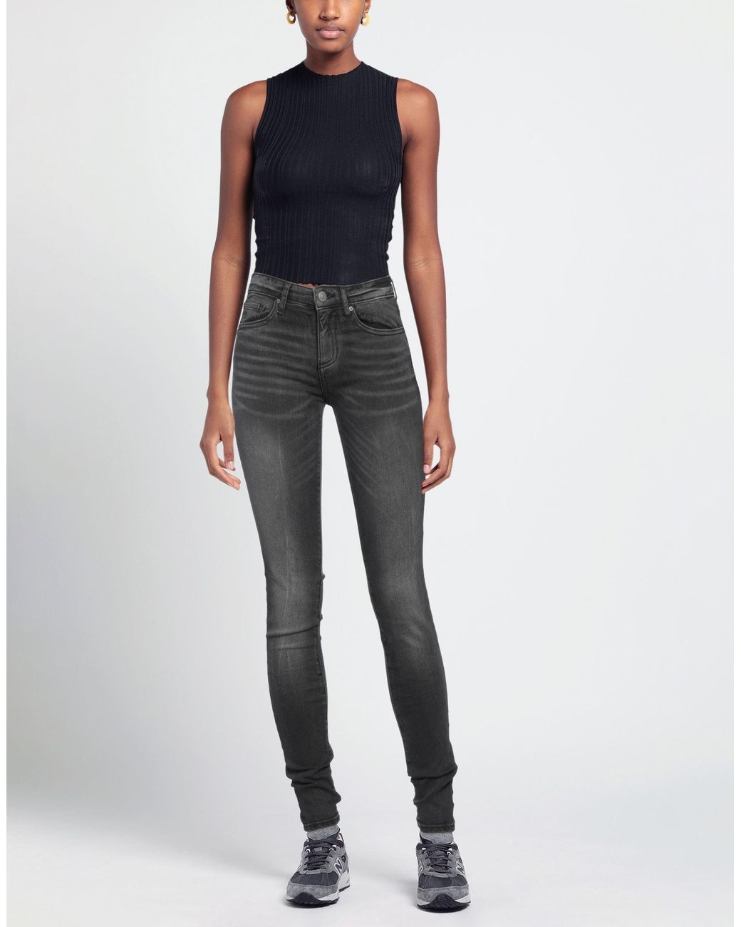 ARMANI EXCHANGE Gray Jeans Cotton, Polyester, Elastane