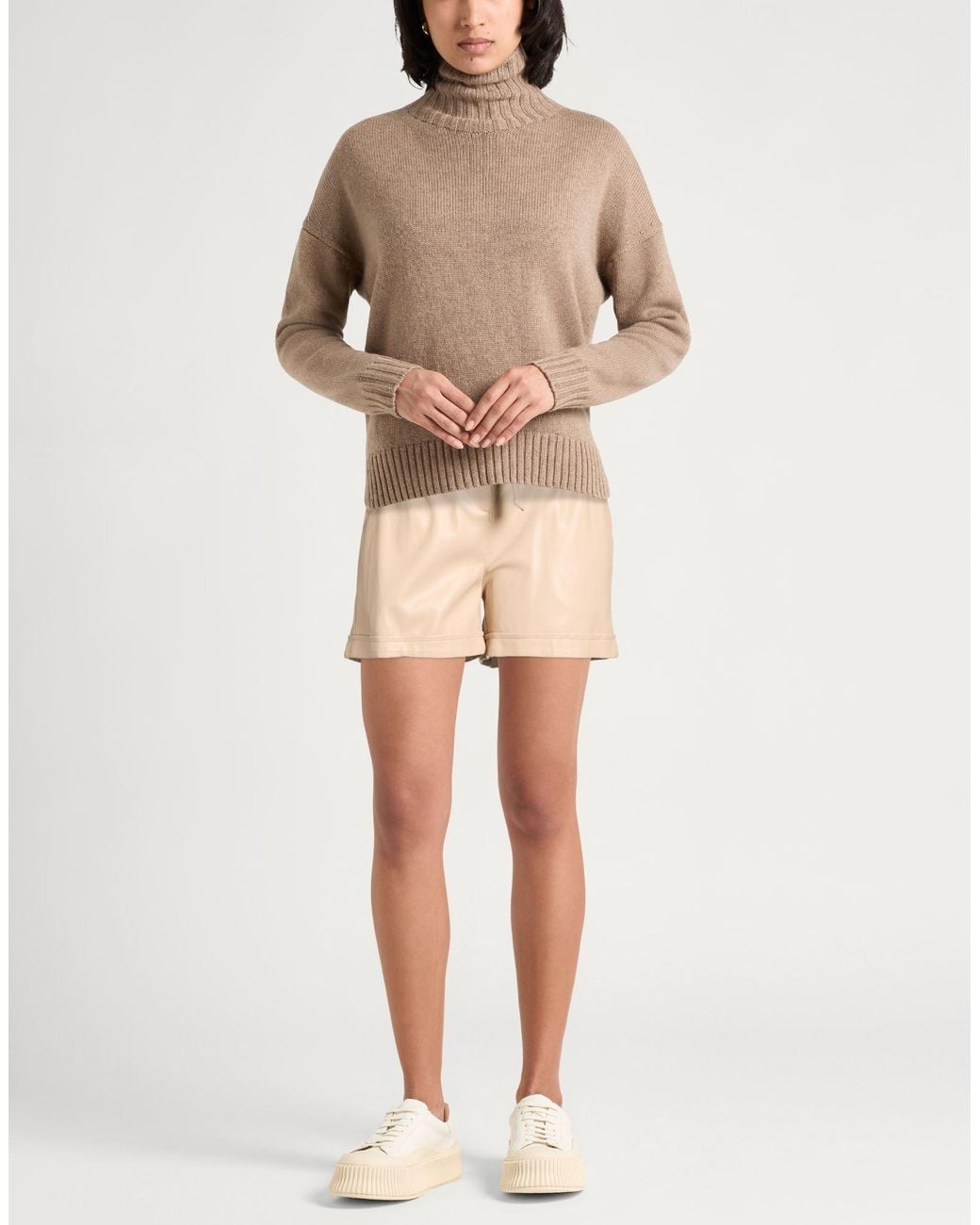 Liu Jo Natural Shorts & Bermuda Shorts Polyester, Polyurethane Resin