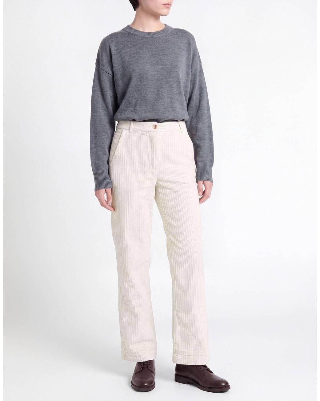 Hartford White Cream Pants Cotton