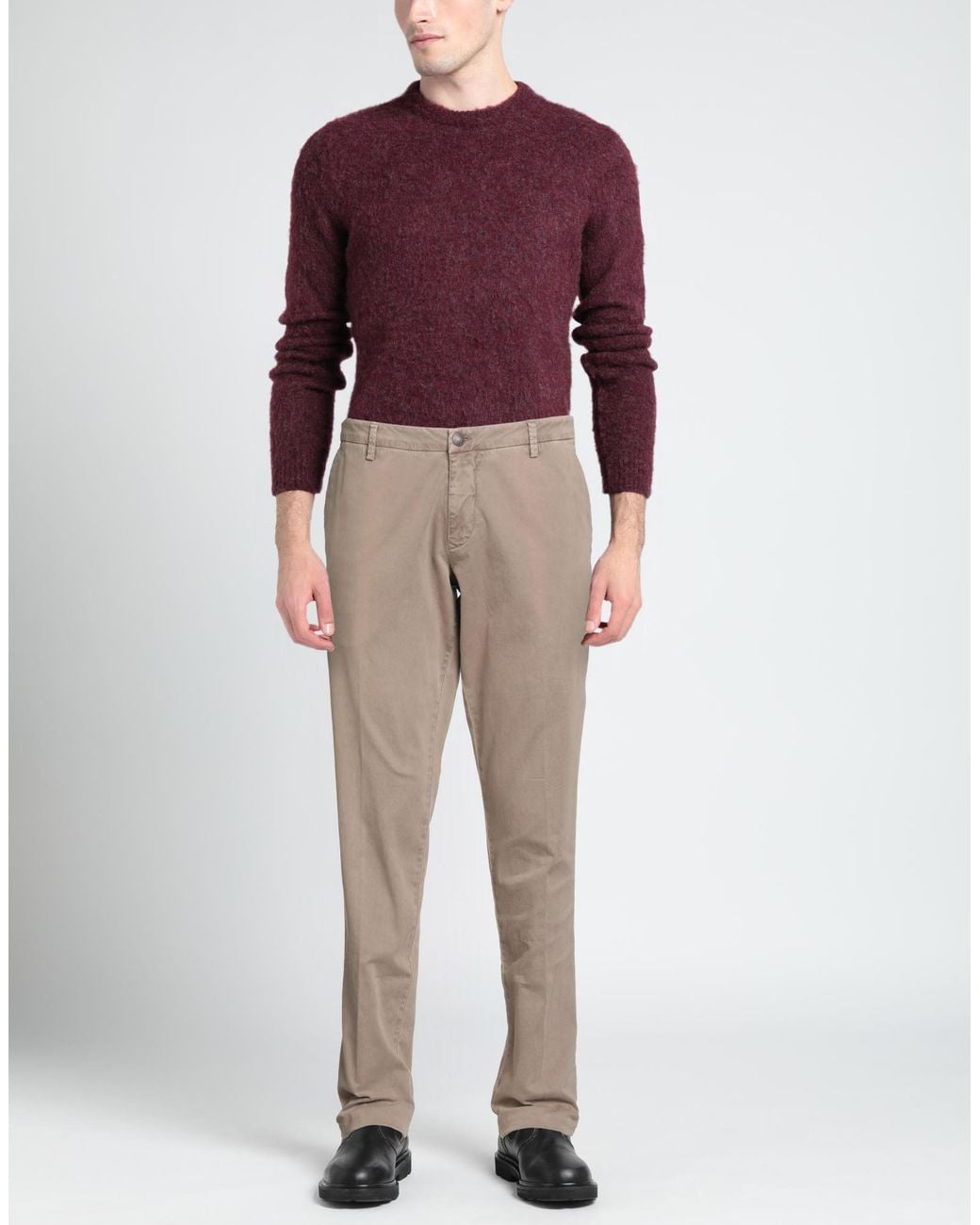 Fradi Natural Camel Pants Cotton, Elastane for men
