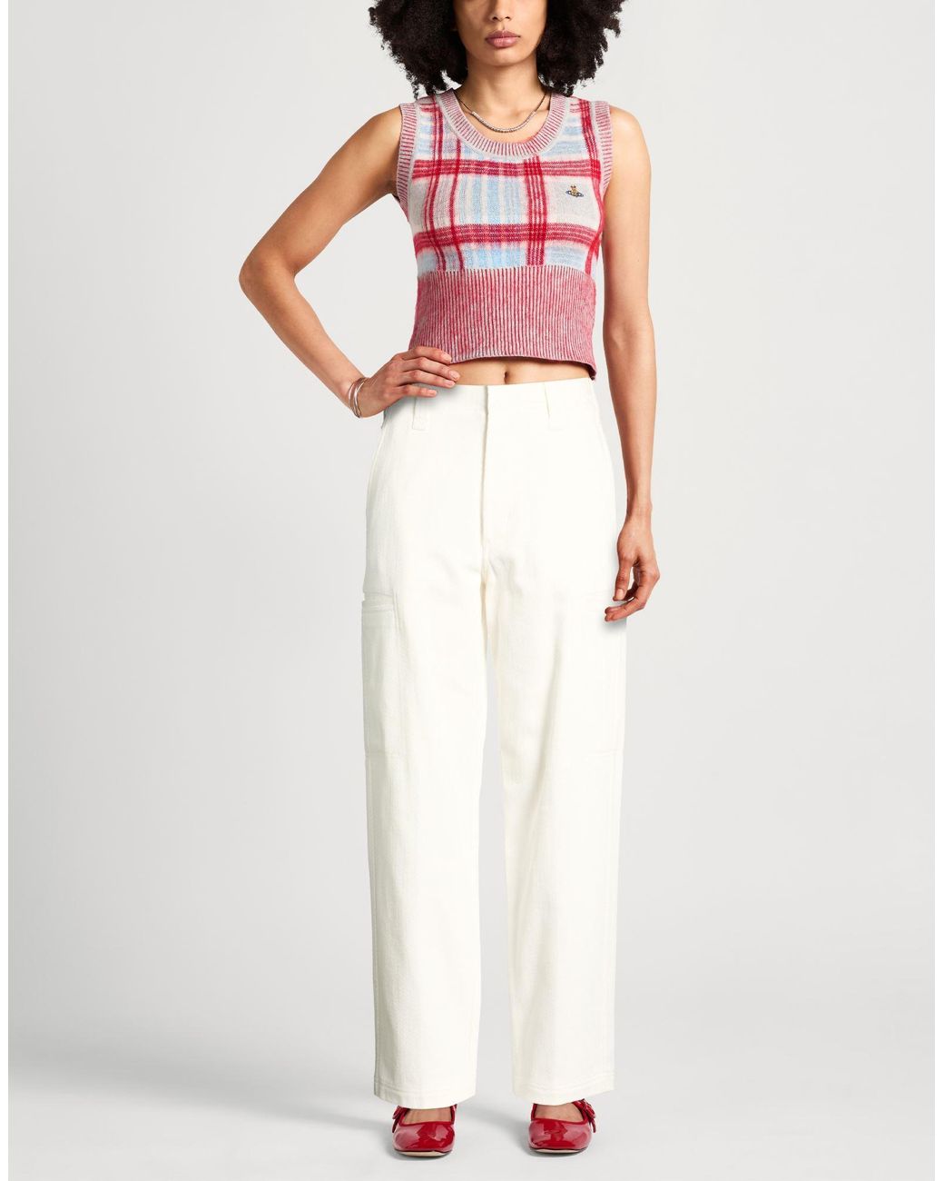 AMI White Pants Cotton