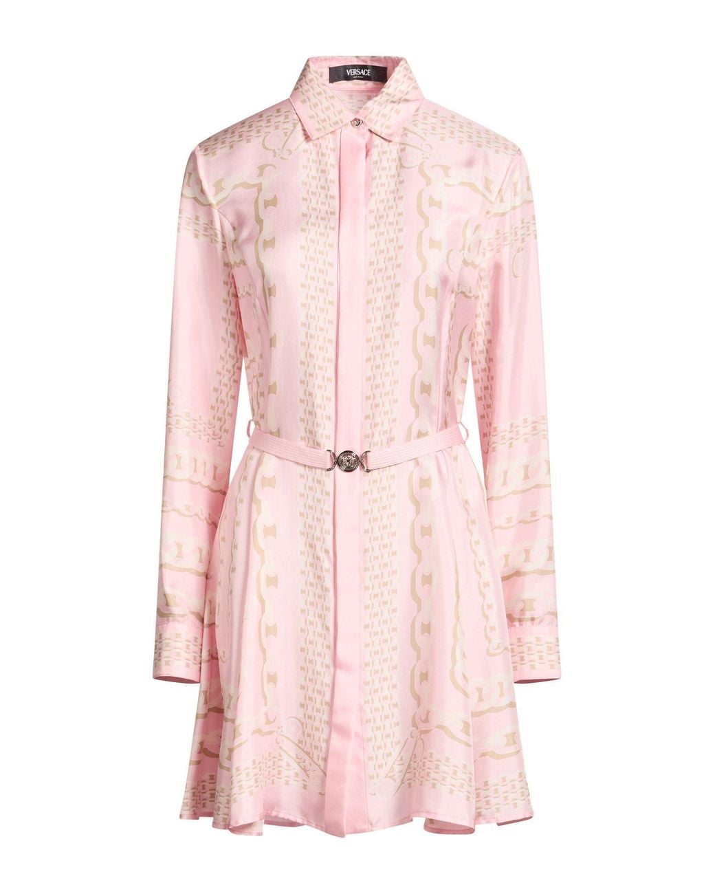 Versace Pink Mini Dress Silk