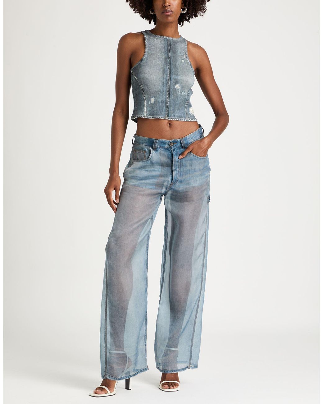 Haikure Blue Pants Silk