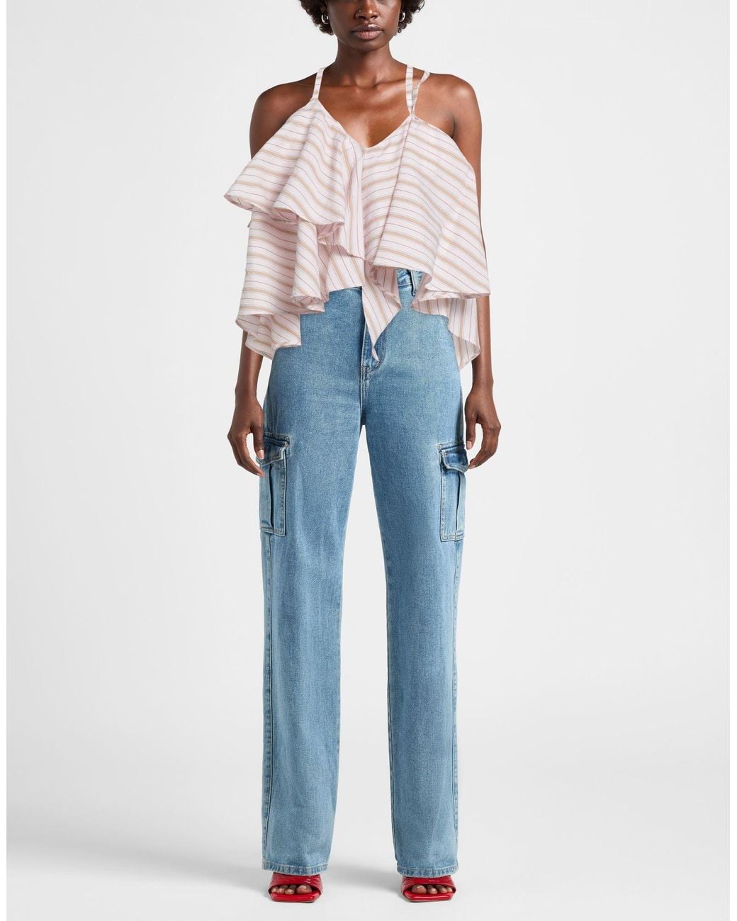 Dondup Pink Top Cotton, Polyamide