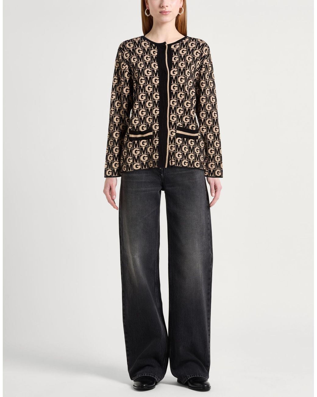Gai Mattiolo Black Cardigan Viscose, Wool, Polyamide, Elastane