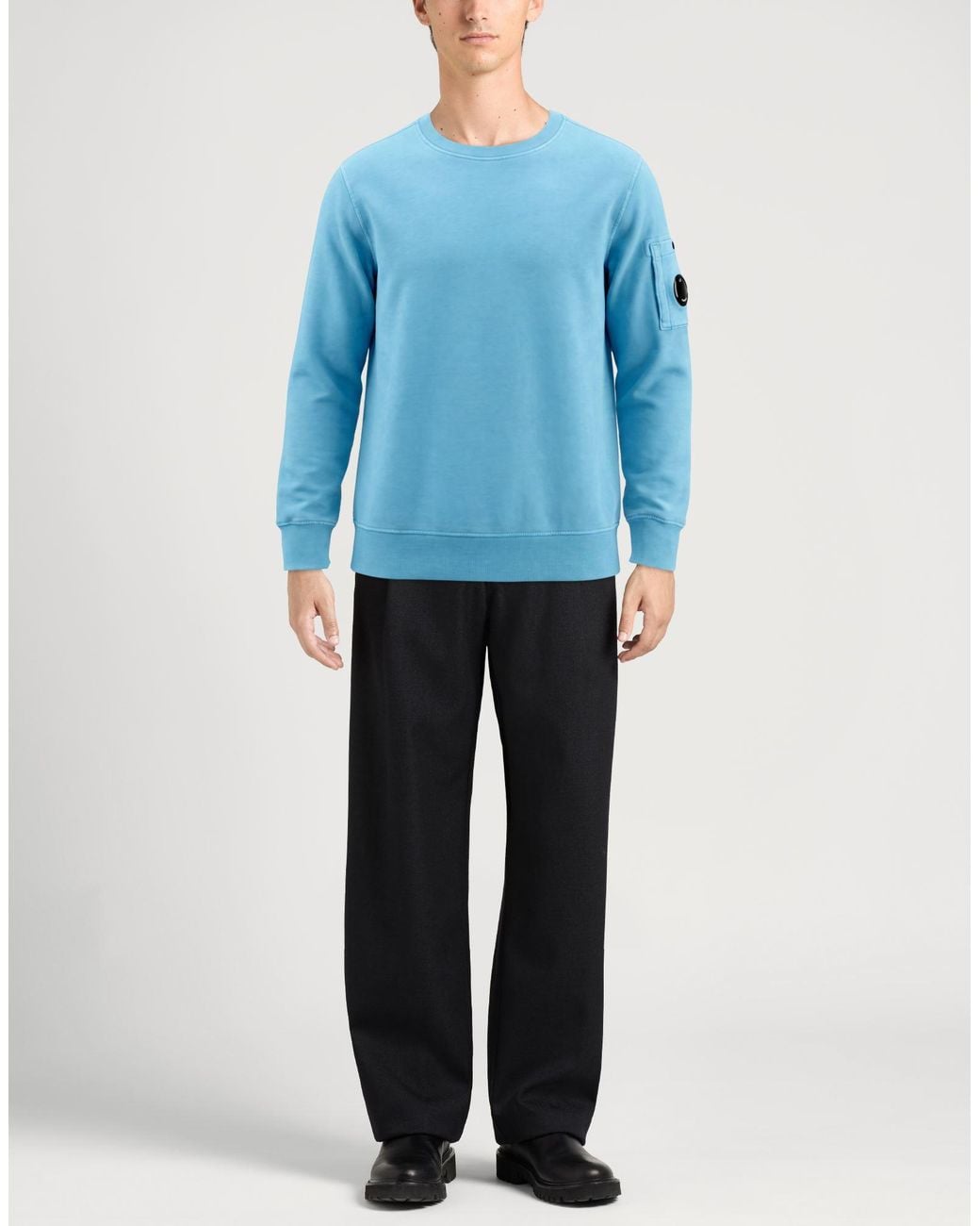 C P Company Blue Azure Sweatshirt Cotton for men