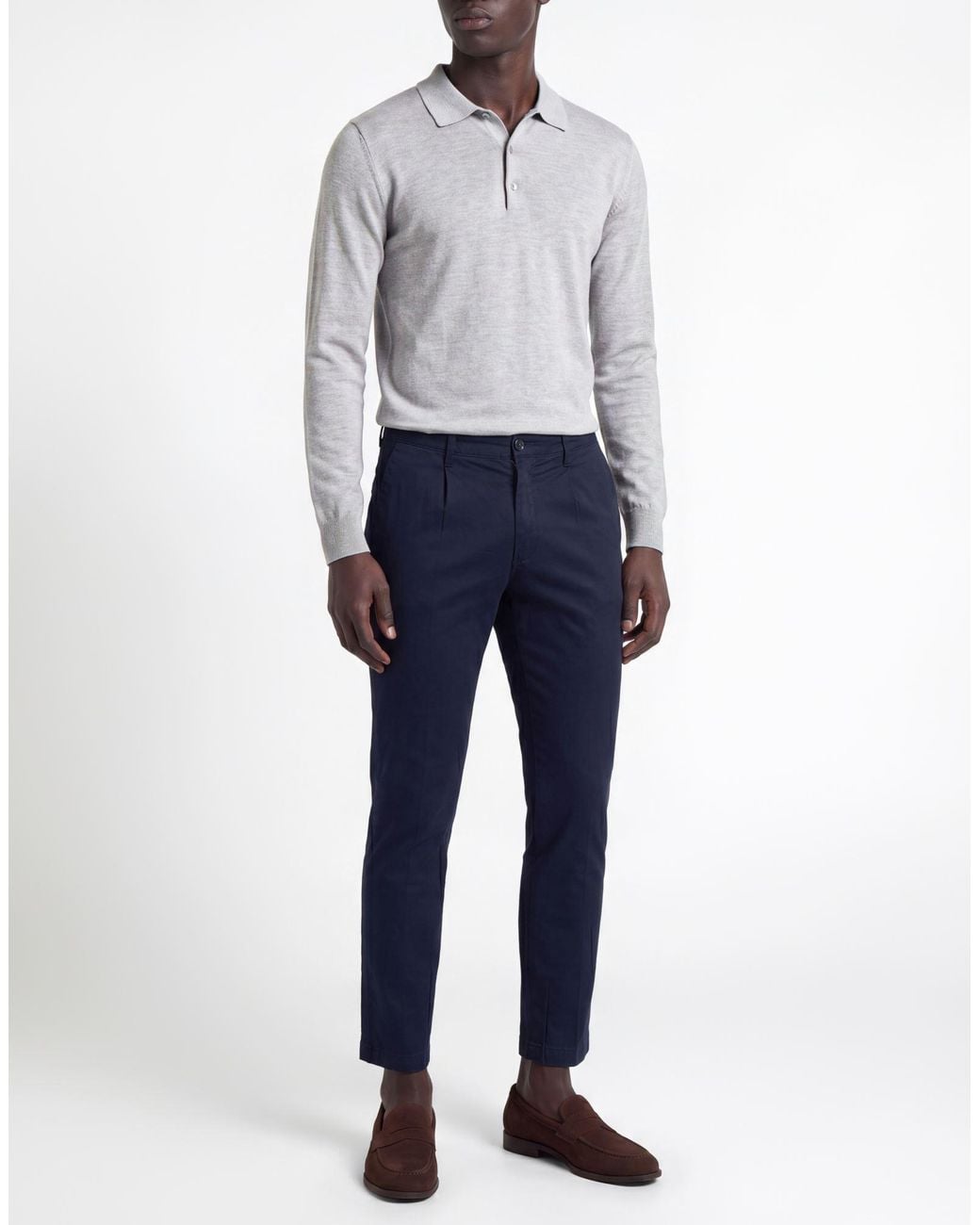 Cruna Blue Pants Cotton, Elastane for men