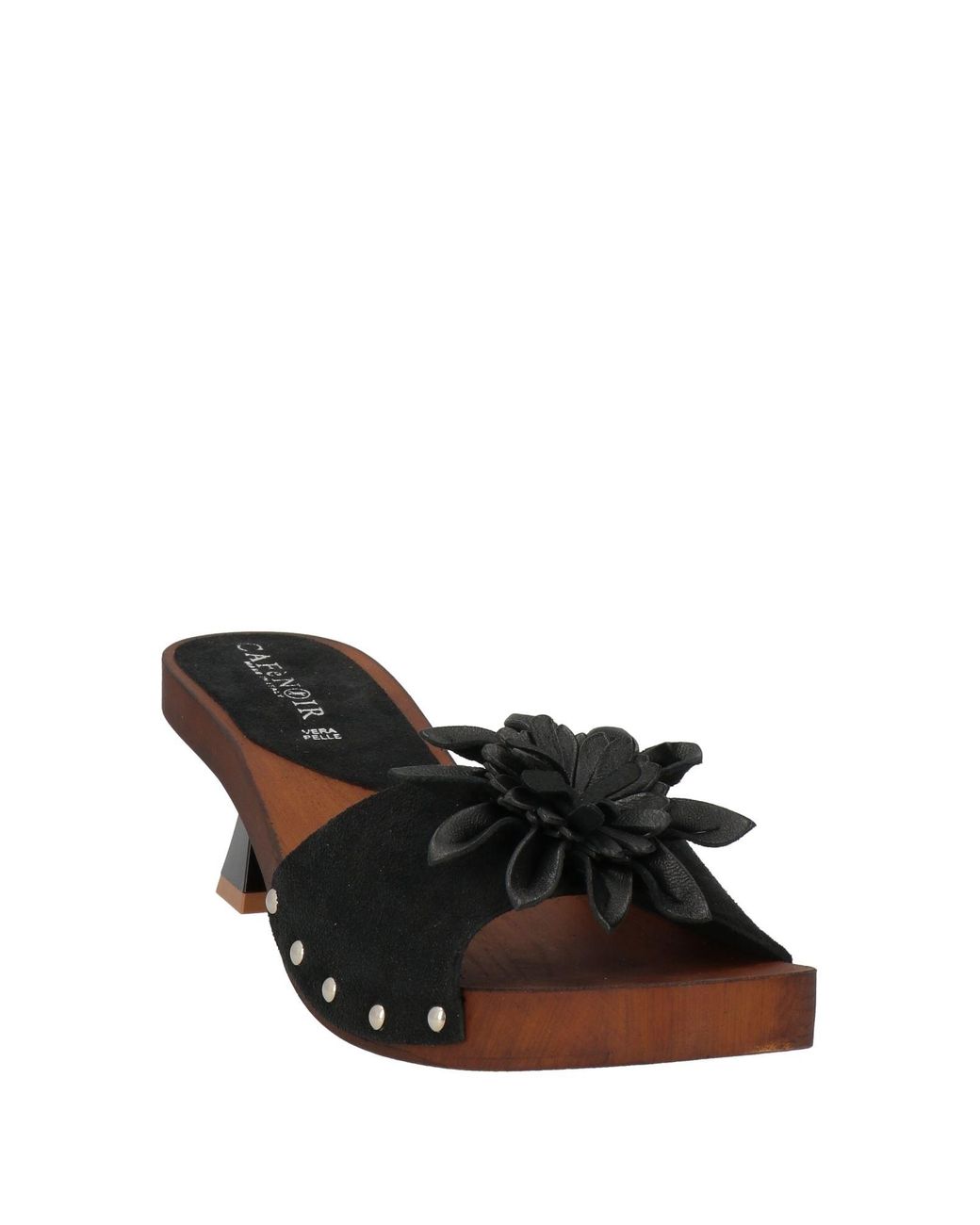 CafeNoir Black Mules & Clogs