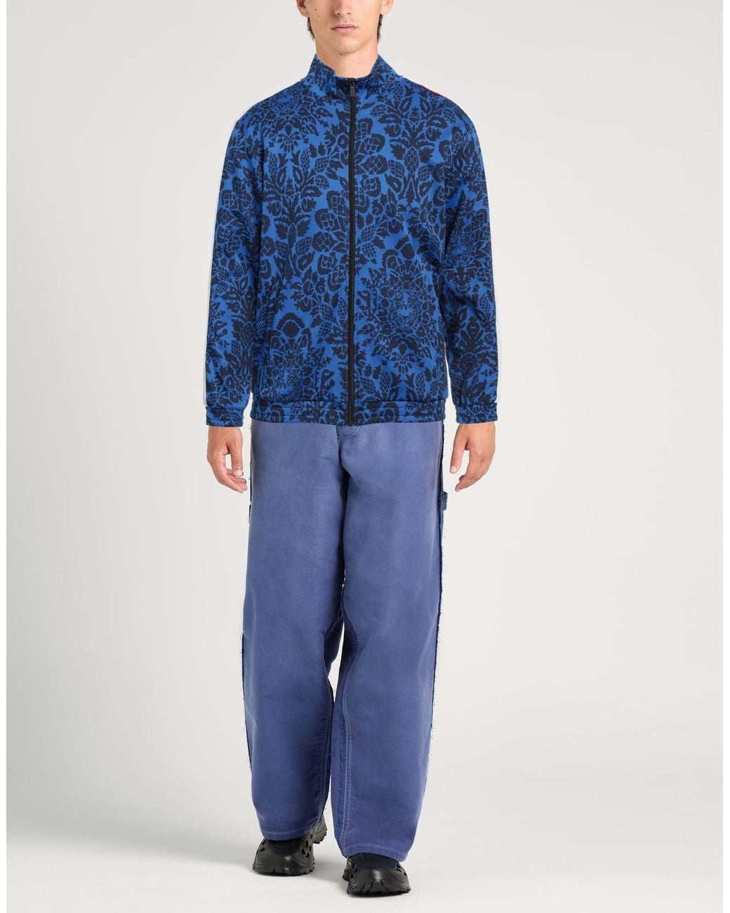 Just Cavalli Blue Sweatshirt Polyester, Polyamide, Cotton for men