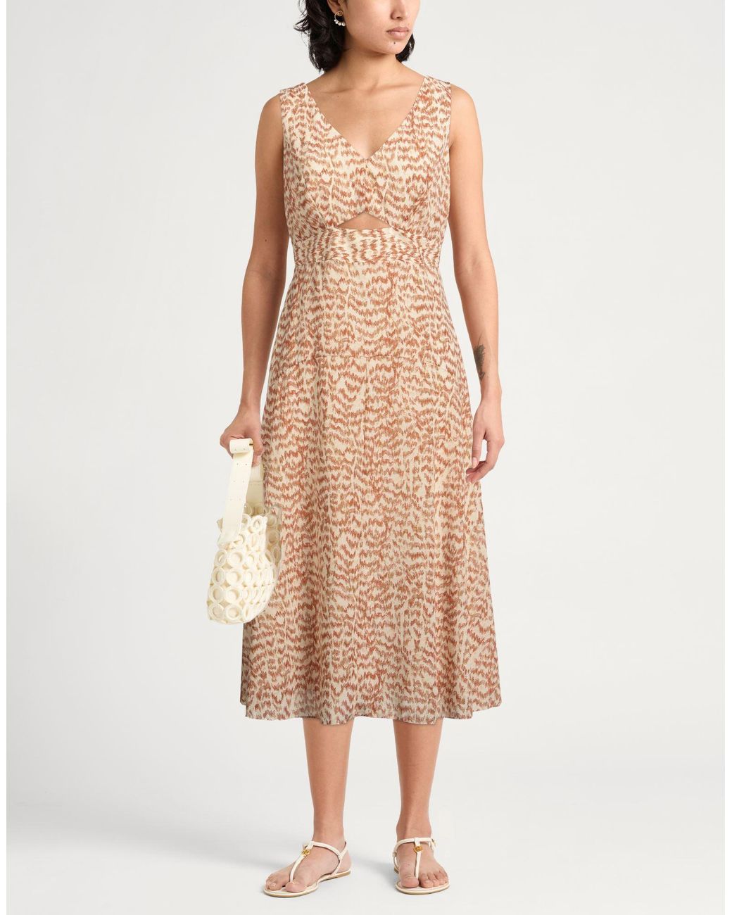 Robe Midi Theory en coloris Natural