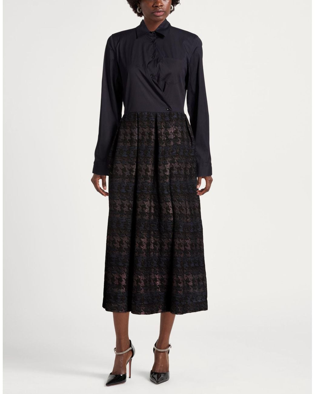 Sara Roka Black Midi Dress