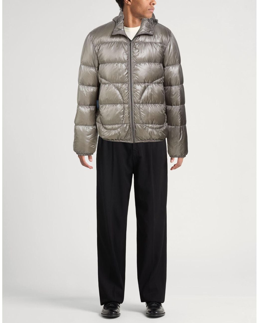Herno Gray Puffer Polyamide for men