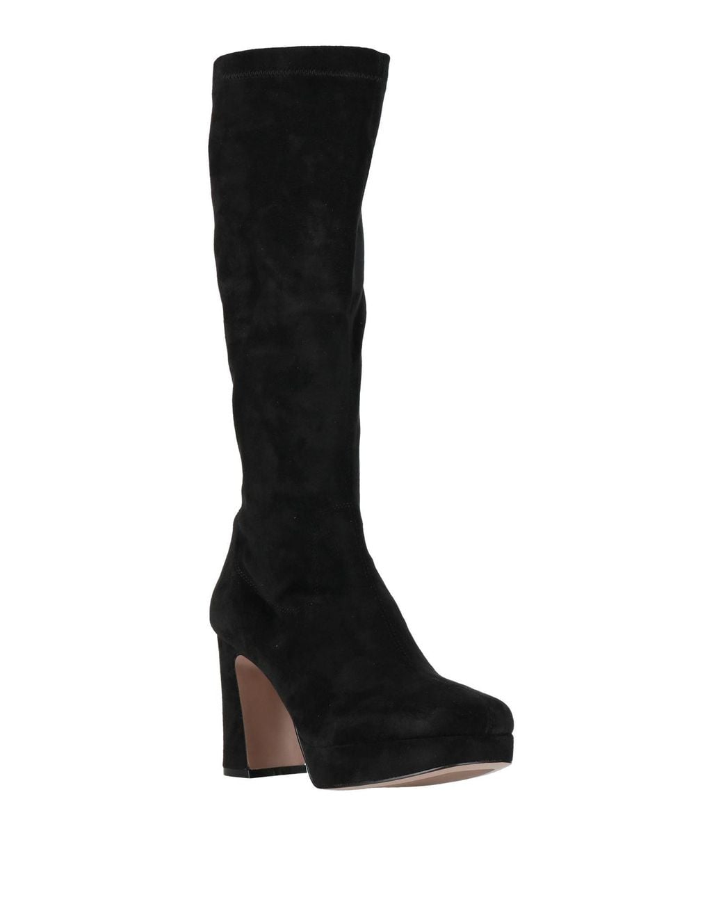 Emanuélle Vee Black Boot Leather, Textile Fibers