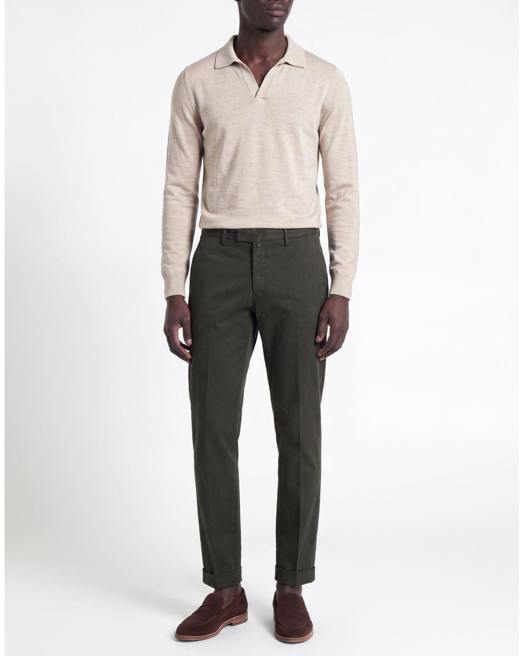 Briglia 1949 Gray Charcoal Pants Cotton, Elastane for men