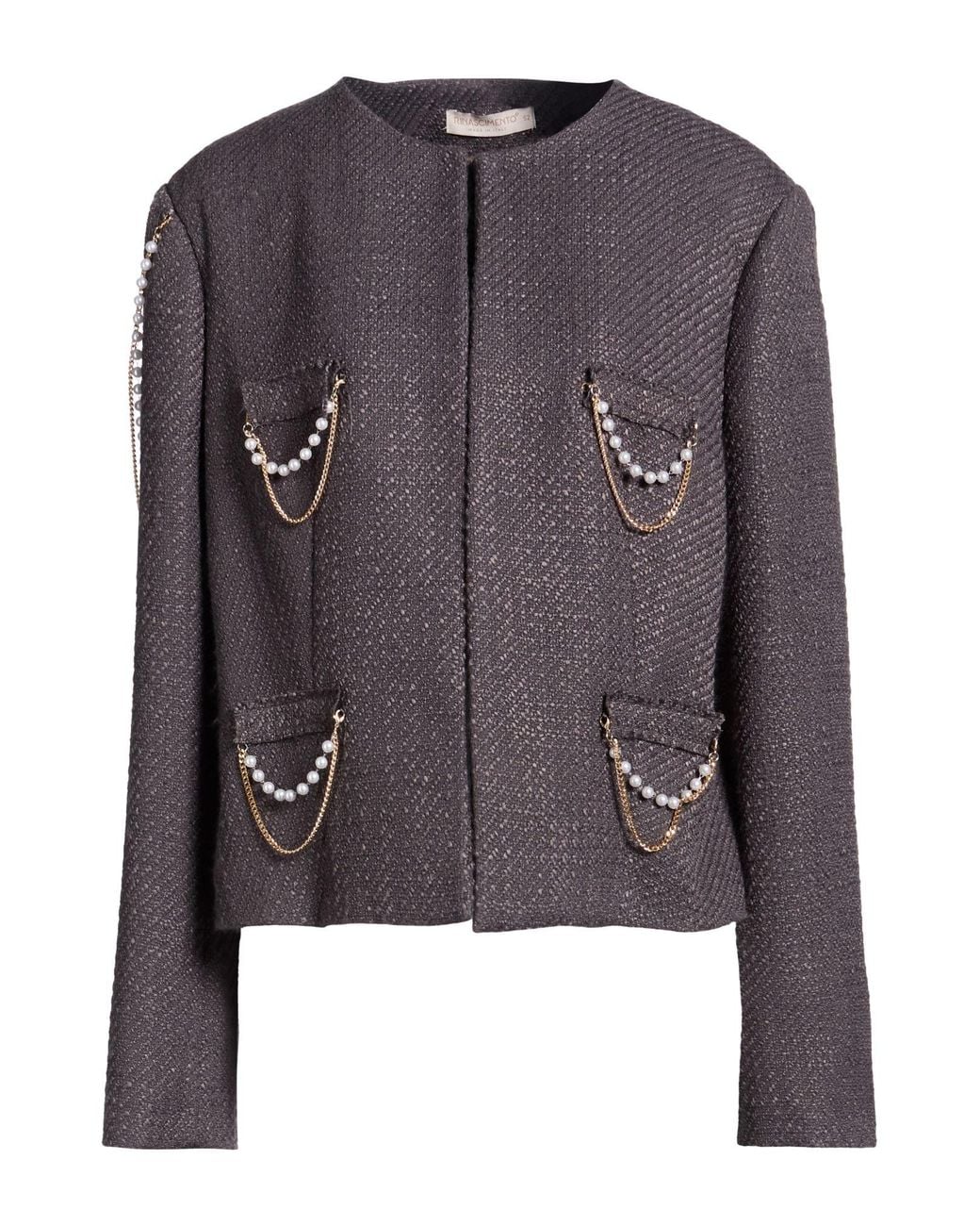 Rinascimento Gray Charcoal Jacket Polyester
