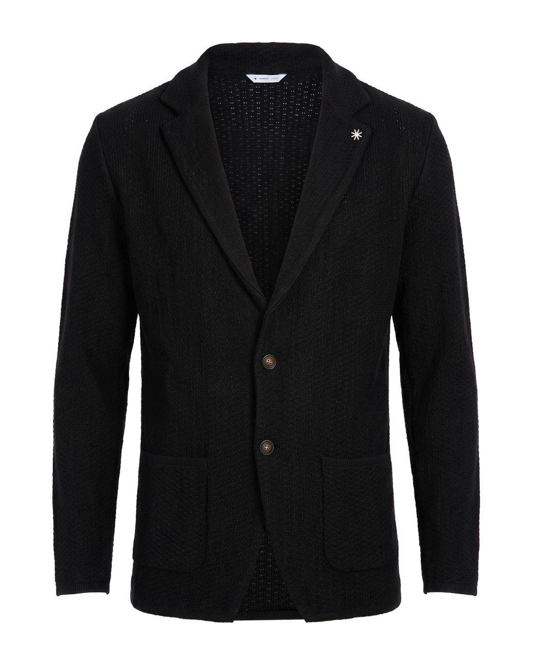 Manuel Ritz Black Blazer Acrylic, Wool for men