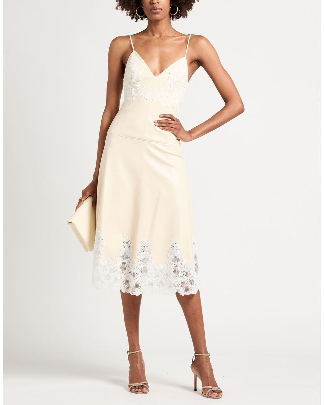 Elisabetta Franchi White Midi Dress