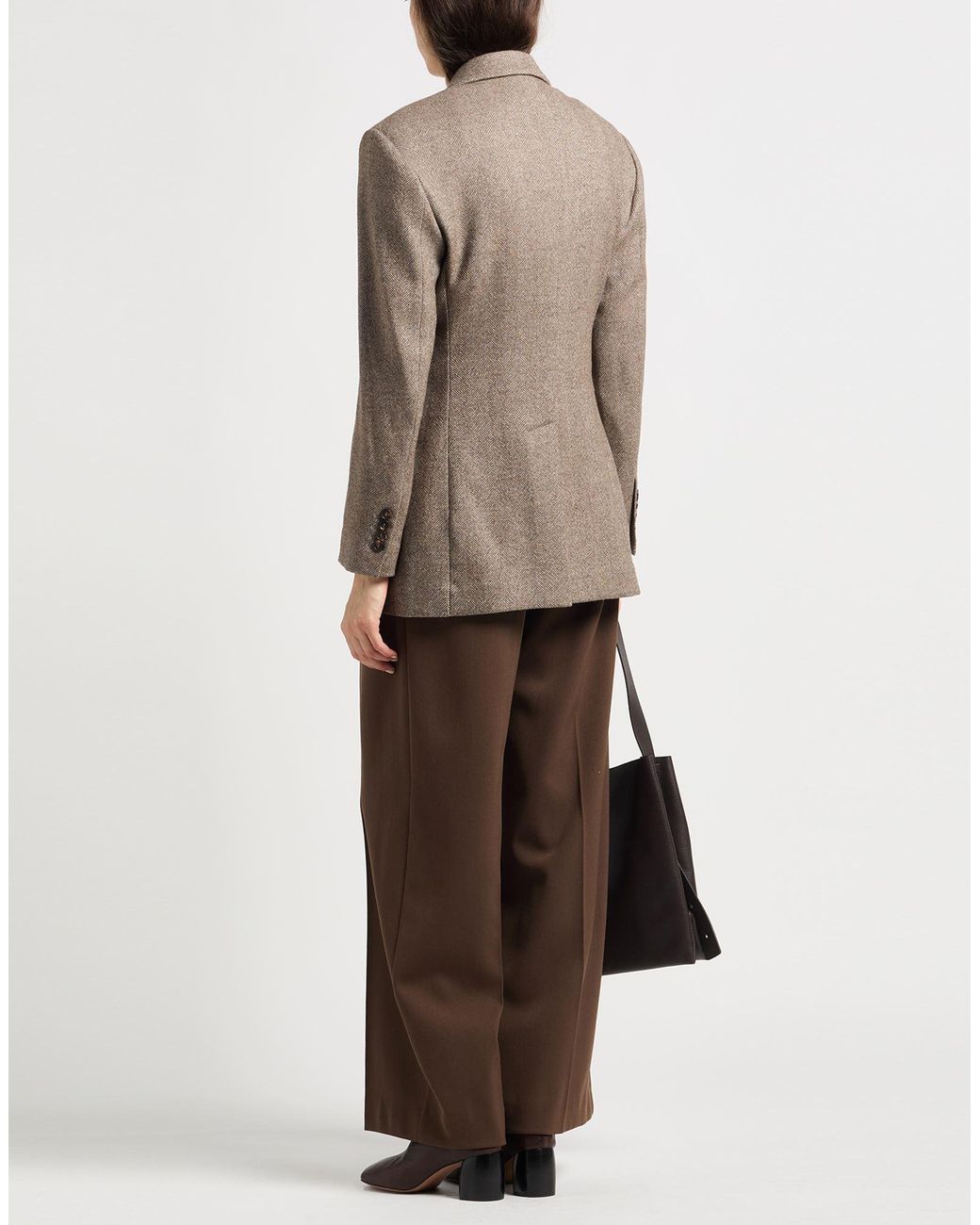 Brunello Cucinelli Gray Khaki Blazer Virgin Wool, Wool, Polyamide, Elastane
